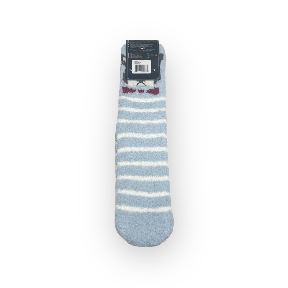 new PJ Salvage 𖠌 Frenchie Dog Plush Super Soft Butter Socks 𖠌 Blue Stripe 𖠌 - Picture 6 of 14
